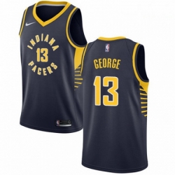 Mens Nike Indiana Pacers 13 Paul George Swingman Navy Blue Road NBA Jersey Icon Edition