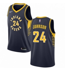 Mens Nike Indiana Pacers 24 Alize Johnson Swingman Navy Blue NBA Jersey Icon Edition 