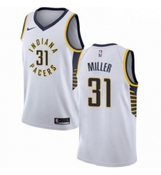 Mens Nike Indiana Pacers 31 Reggie Miller Authentic White NBA Jersey Association Edition