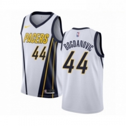 Mens Nike Indiana Pacers 44 Bojan Bogdanovic White Swingman Jersey Earned Edition 