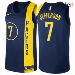 Mens Nike Indiana Pacers 7 Al Jefferson Swingman Navy Blue NBA Jersey City Edition