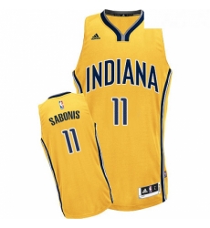 Youth Adidas Indiana Pacers 11 Domantas Sabonis Swingman Gold Alternate NBA Jersey 