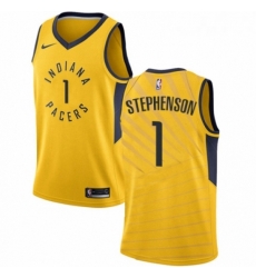 Youth Nike Indiana Pacers 1 Lance Stephenson Swingman Gold NBA Jersey Statement Edition 