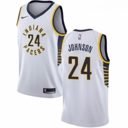 Youth Nike Indiana Pacers 24 Alize Johnson Swingman White NBA Jersey Association Edition 