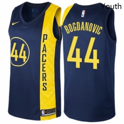 Youth Nike Indiana Pacers 44 Bojan Bogdanovic Swingman Navy Blue NBA Jersey City Edition 