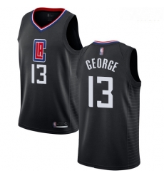 Clippers #13 Paul George Black Basketball Swingman Statement Edition Jersey