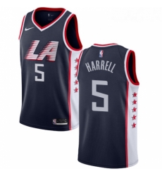 Womens Nike Los Angeles Clippers 5 Montrezl Harrell Swingman Navy Blue NBA Jersey City Edition 