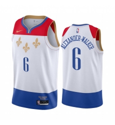 Men Nike New Orleans Pelicans 6 Nickeil Alexander Walker White NBA Swingman 2020 21 City Edition Jersey