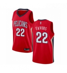 Womens New Orleans Pelicans 22 Derrick Favors Swingman Red Basketball Jersey Statement Edition 