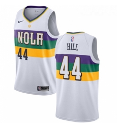 Womens Nike New Orleans Pelicans 44 Solomon Hill Swingman White NBA Jersey City Edition