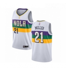 Youth New Orleans Pelicans 21 Darius Miller Swingman White Basketball Jersey City Edition 