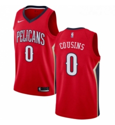 Youth Nike New Orleans Pelicans 0 DeMarcus Cousins Swingman Red Alternate NBA Jersey Statement Edition