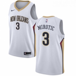 Youth Nike New Orleans Pelicans 3 Nikola Mirotic Swingman White NBA Jersey Association Edition 