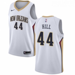 Youth Nike New Orleans Pelicans 44 Solomon Hill Authentic White Home NBA Jersey Association Edition