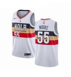 Youth Nike New Orleans Pelicans 55 E Twaun Moore White Swingman Jersey Earned Editio