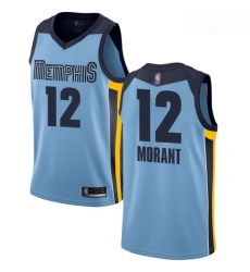 Grizzlies 12 Ja Morant Light Blue Basketball Swingman Statement Edition Jersey