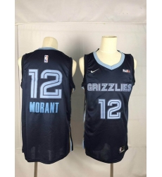 Grizzlies 12 Ja Morant Navy Nike Swingman Jersey