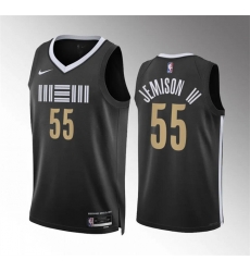 Men Memphis Grizzlies 55 Trey Jemison Iii Black 2023 24 City Edition Stitched Jersey