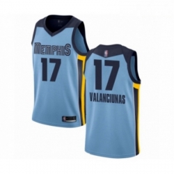 Mens Memphis Grizzlies 17 Jonas Valanciunas Authentic Light Blue Basketball Jersey Statement Edition 