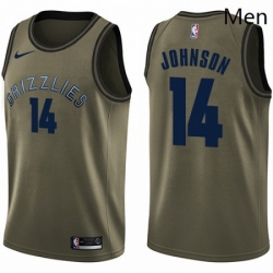 Mens Nike Memphis Grizzlies 14 Brice Johnson Swingman Green Salute to Service NBA Jersey 