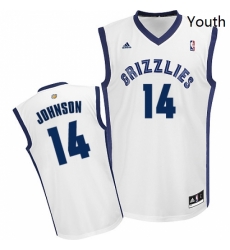 Youth Adidas Memphis Grizzlies 14 Brice Johnson Swingman White Home NBA Jersey 