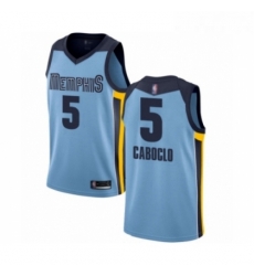 Youth Memphis Grizzlies 5 Bruno Caboclo Swingman Light Blue Basketball Jersey Statement Edition 