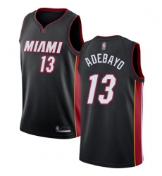 Heat 13 Bam Adebayo Black Basketball Swingman Icon Edition Jersey