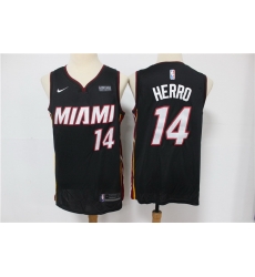 Men Miami Heat 14 Tyler Herro Black Nike Swingman Jersey