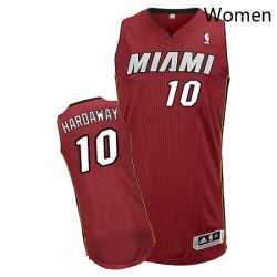 Womens Adidas Miami Heat 10 Tim Hardaway Authentic Red Alternate NBA Jersey