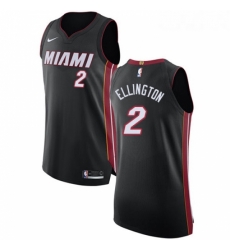 Womens Nike Miami Heat 2 Wayne Ellington Authentic Black Road NBA Jersey Icon Edition