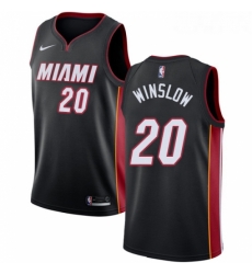 Womens Nike Miami Heat 20 Justise Winslow Swingman Black Road NBA Jersey Icon Edition