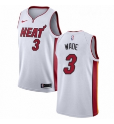 Womens Nike Miami Heat 3 Dwyane Wade Swingman NBA Jersey Association Edition