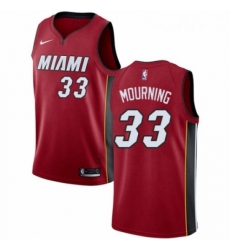 Womens Nike Miami Heat 33 Alonzo Mourning Authentic Red NBA Jersey Statement Edition