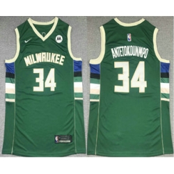 Men Men-27s-Milwaukee-Bucks--2334-Giannis-Antetokounmpo-Green-2021-Nike-Swingman-Stitched-Jersey-With-NEW-Sponsor-Logo-5199-65534