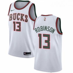 Mens Nike Milwaukee Bucks 13 Glenn Robinson Swingman White Fashion Hardwood Classics NBA Jersey 