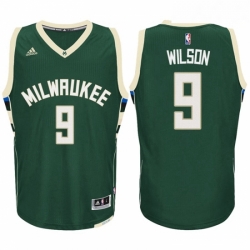 Milwaukee Bucks 9 D J Wilson Road Green New Swingman Stitched NBA Jersey