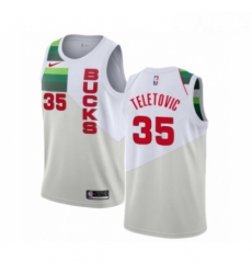 Womens Nike Milwaukee Bucks 35 Mirza Teletovic White Swingman Jersey Earned Edition