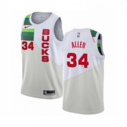 Youth Nike Milwaukee Bucks 34 Ray Allen White Swingman Jersey Earned Edition