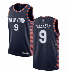 Knicks 9 R J  Barrett Navy Basketball Swingman City Edition 2019 20 Jersey