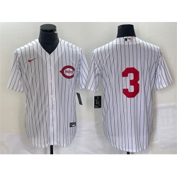 Men Cincinnati Reds 3 Scooter Gennett White Field Of Dreams Stitched Baseb