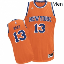 Mens Adidas New York Knicks 13 Joakim Noah Swingman Orange Alternate NBA Jersey