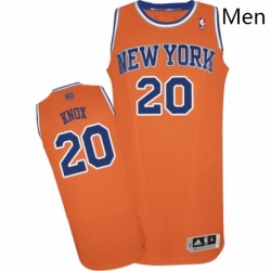 Mens Adidas New York Knicks 20 Kevin Knox Authentic Orange Alternate NBA Jersey 