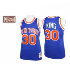 Mens Mitchell and Ness New York Knicks 30 Bernard King Swingman Royal Blue Throwback NBA Jersey