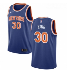 Mens Nike New York Knicks 30 Bernard King Swingman Royal Blue NBA Jersey Icon Edition