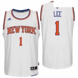 New York Knicks 1 Courtney Lee Home White New Swingman Jersey