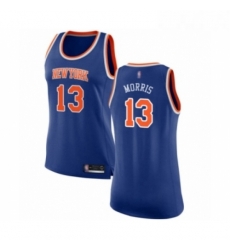 Womens New York Knicks 13 Marcus Morris Swingman Royal Blue Basketball Jersey Icon Edition 