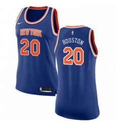 Womens Nike New York Knicks 20 Allan Houston Authentic Royal Blue NBA Jersey Icon Edition