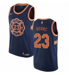 Womens Nike New York Knicks 23 Trey Burke Swingman Navy Blue NBA Jersey City Edition 