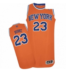 Youth Adidas New York Knicks 23 Trey Burke Authentic Orange Alternate NBA Jersey 