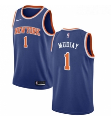 Youth Nike New York Knicks 1 Emmanuel Mudiay Swingman Royal Blue NBA Jersey Icon Edition 